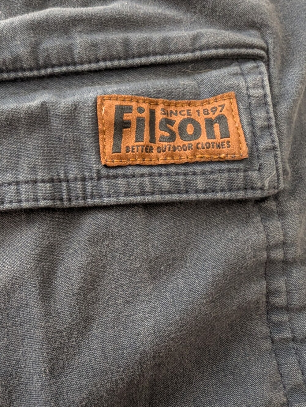 Men's Filson Casual Drawstring Shorts - Navy Size XL - Picture 3 of 5